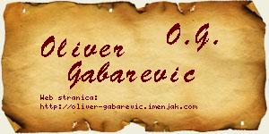 Oliver Gabarević vizit kartica